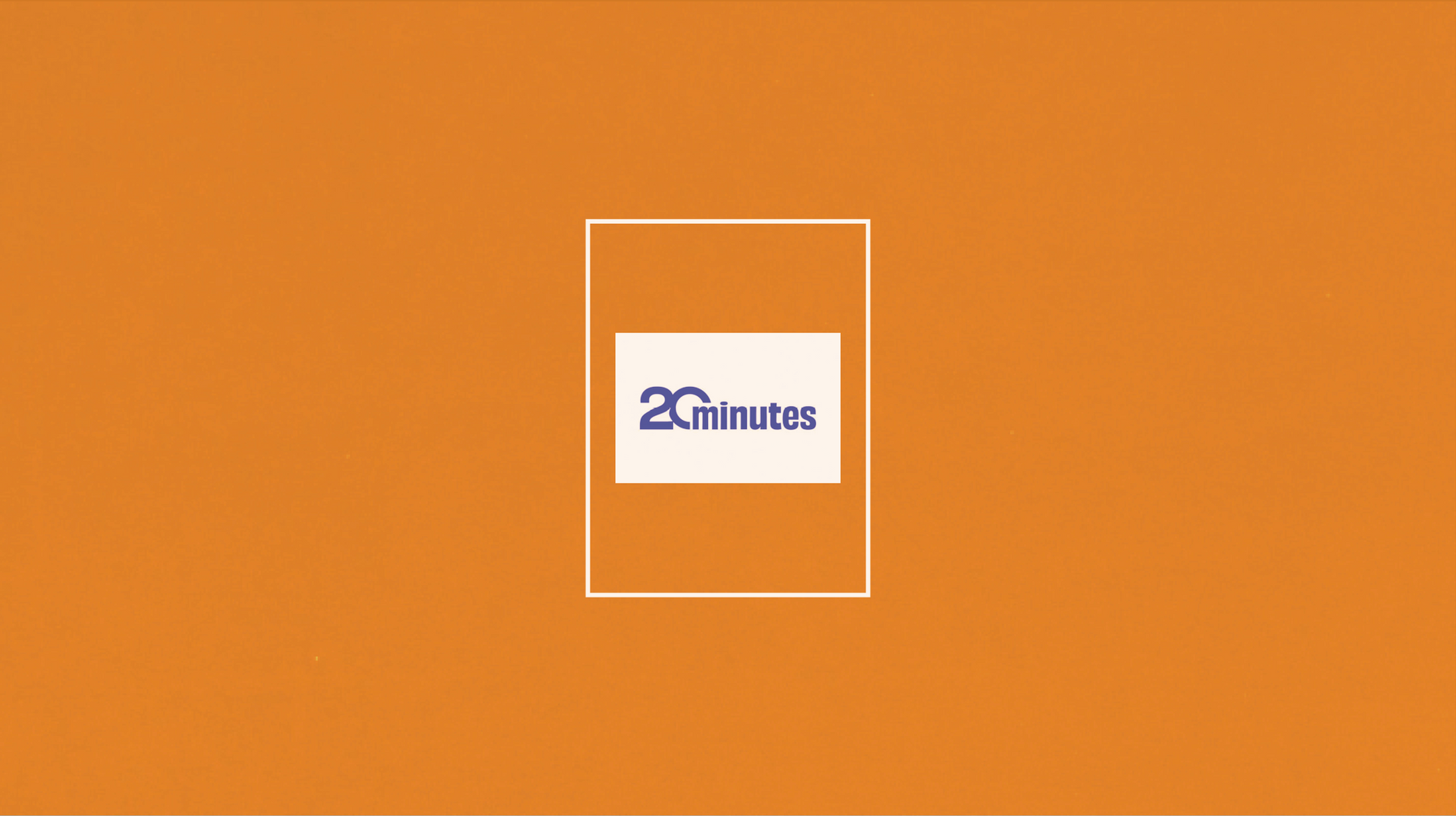 Logo 20minutes, sur aplat de couleur orange.