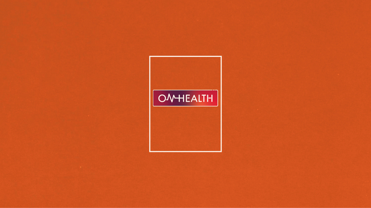 Aplat de couleur orange, logo On Health