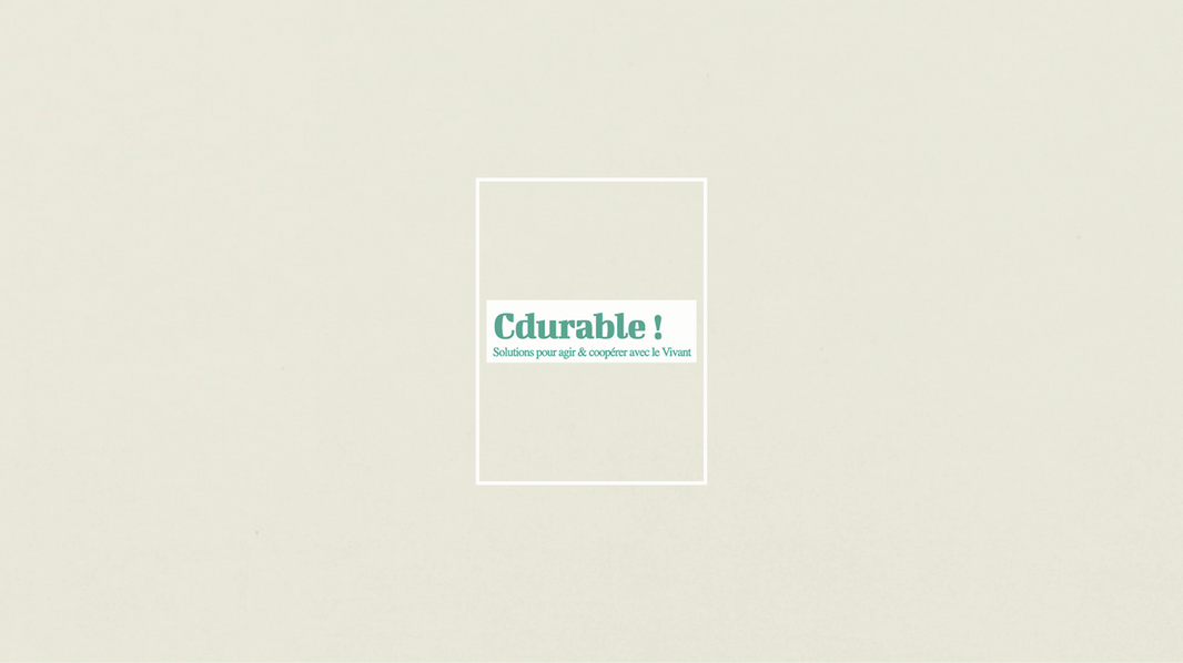 Aplat de couleur beige, logo C’DURABLE