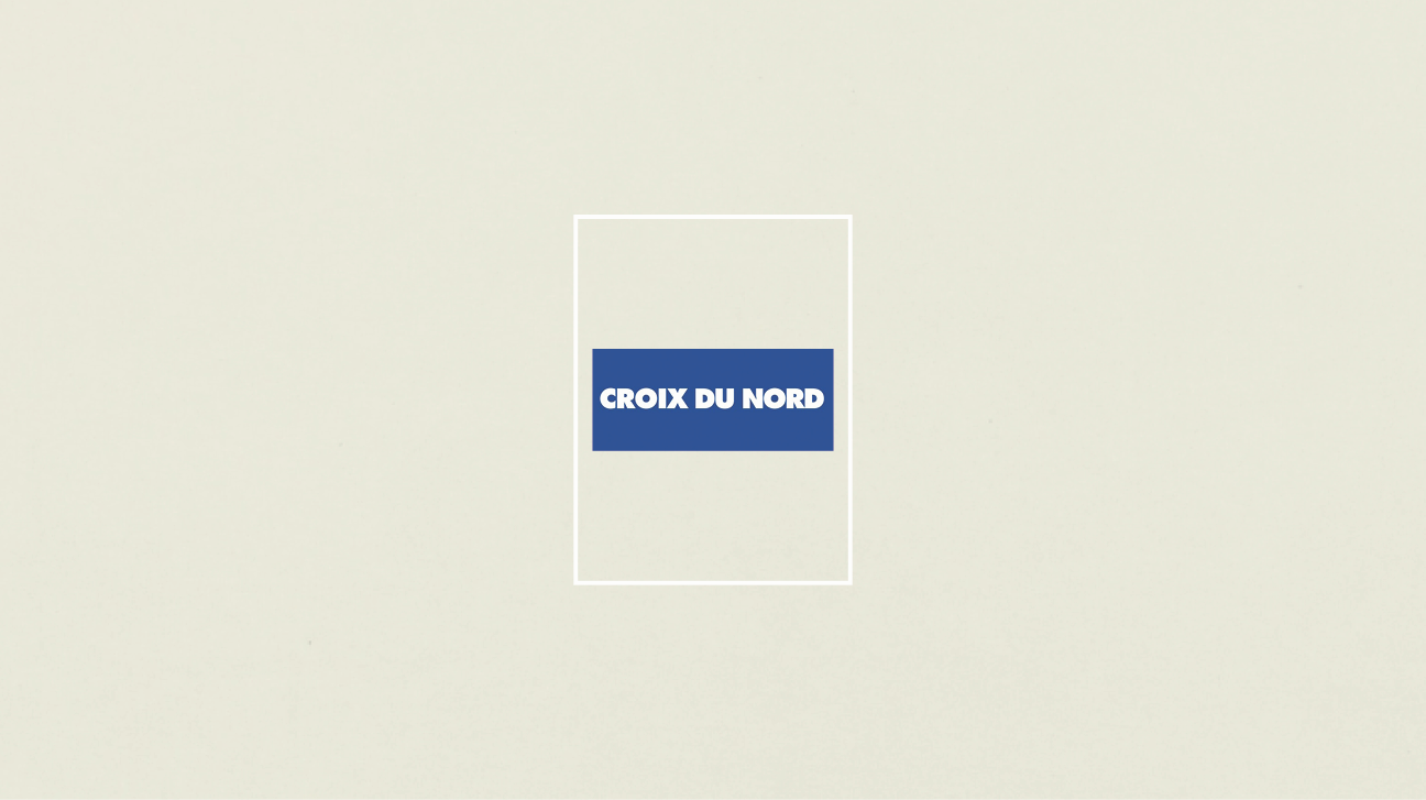 Aplat de couleur beige, logo CROIX DU NORD