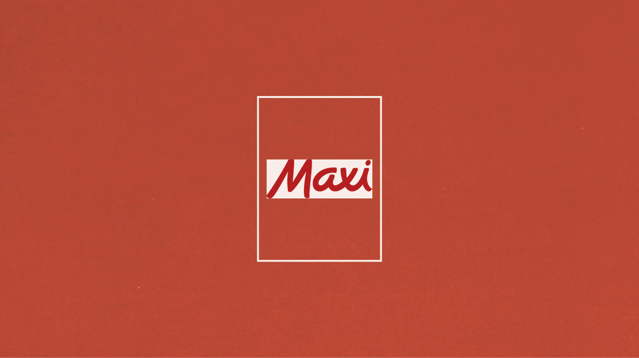 logo Maxi sur aplat de fond orange
